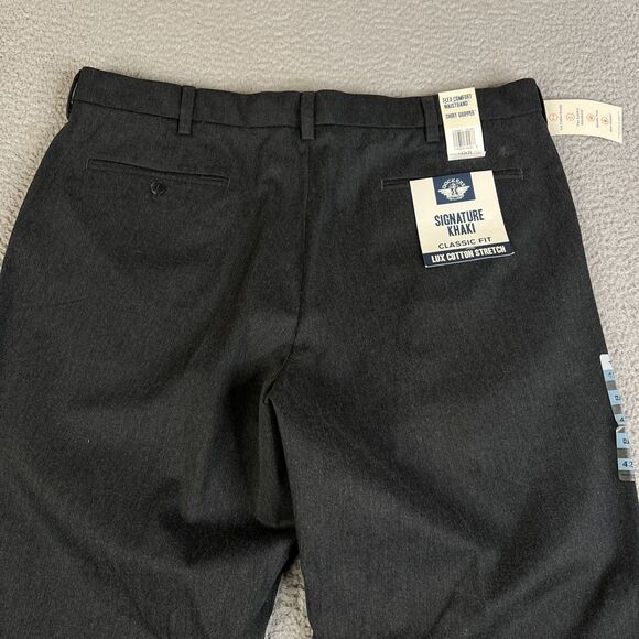 Dockers Signature Khaki Lux Classic Fit Pants Mens 42x32 Flex Comfort Waistband - Picture 11 of 16